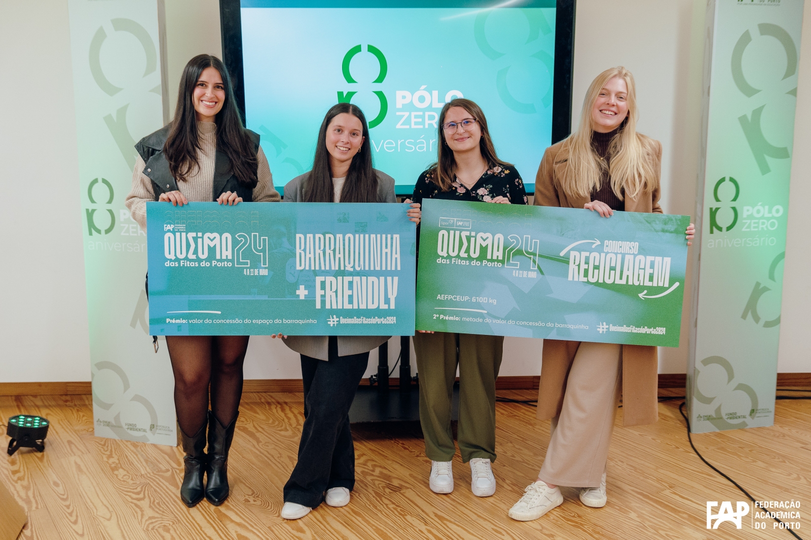 Vencedores do Concurso Reciclagem e Barraquinha + Friendly recebidos no Pólo Zero