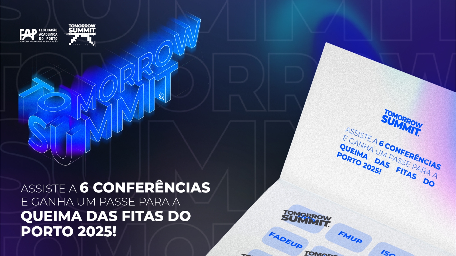  Informações: Passaporte Tomorrow Summit