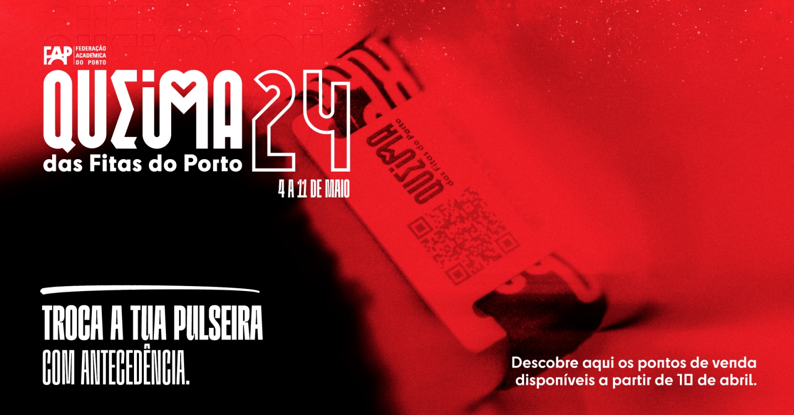 Troca de bilhete por pulseira disponível a partir de 10 abril