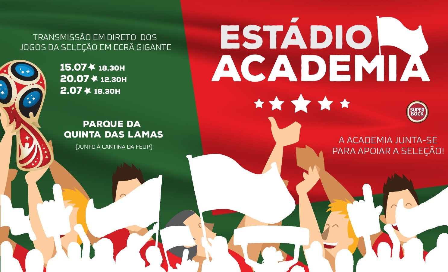 A Academia junta-se para apoiar a Seleção!